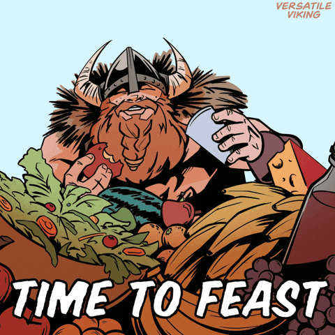 Lets Eat Viking GIF by VeeFriends