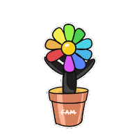Fam Rainbow Daisy Sticker