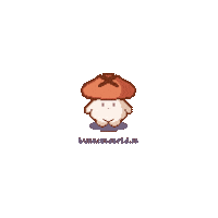 bunnieworld dancing jumping mushroom hotpot Sticker