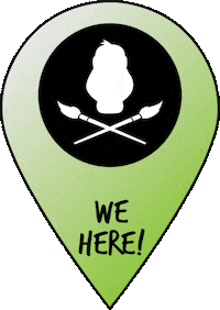 GooseWorks houston location pin check in Sticker