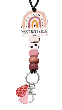 misstteachables teacher polymer clay lanyard lanyards Sticker