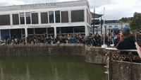 Protesters Throw Statue of Slave Trader Into Bristol Harbor