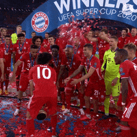 Happy Champions League GIF by FC Bayern Munich