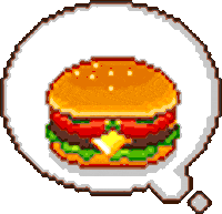 Pixel Burger Sticker
