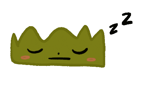 Sleepy Grass Sticker