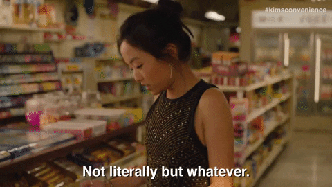 Looking Down Andrea Bang GIF by Kim's Convenience