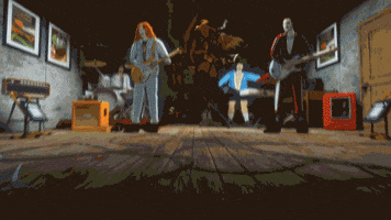 Rock And Roll Animation GIF by Sticky Fingers
