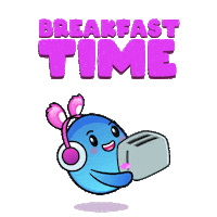 Breakfast Time Eating Sticker by The Grapes