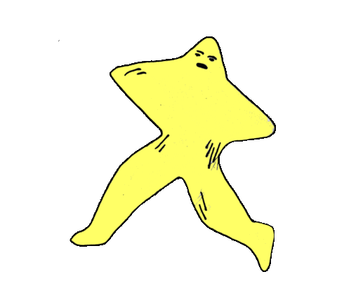 Star Running Sticker by Nastia Cistakova