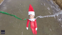 Elf on the Shelf Hitches Ride on Drone Over Pennsylvania