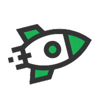 IAT_LTD green rocket spaceship epoints Sticker