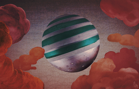 colinraff art animation moon clouds GIF