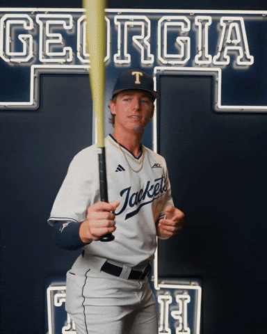 Georgia Tech Baseball GIF by Georgia Tech Yellow Jackets