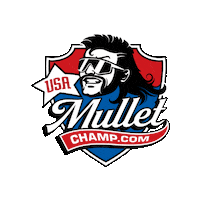 mulletchamp hair usa america merica Sticker