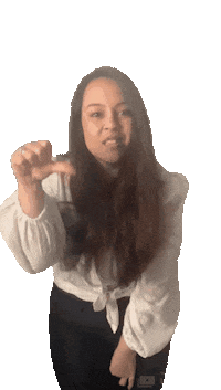 larida no thumbs down lara no go Sticker