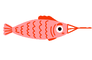 Japan Fish Sticker by Bodil Jane