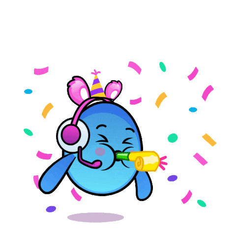 Happy Lets Go Sticker by The Grapes
