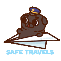 Travel Flying Sticker by Puglie Pug