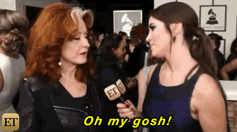 Oh My Gosh Grammys 2016 GIF by Entertainment Tonight