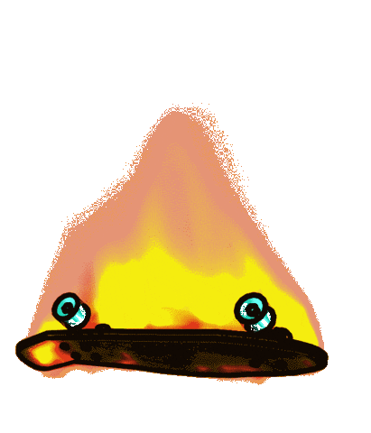Fire Kickflip Sticker