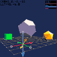chiptune 3d light engine pico8 GIF