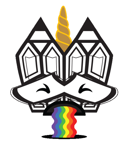 Rainbow Vomiting Sticker by Stamatia Alexaki