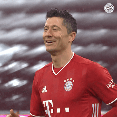 Robert Lewandowski Reaction GIF by FC Bayern Munich