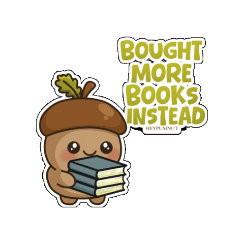 Bookworm Acorn Sticker