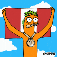 Gold Medal Flag GIF by shremps