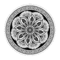 Art Deco Circle Sticker