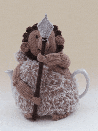 TeaCosyFolk man history ape knitting GIF