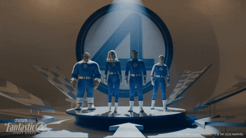 GIF aparecendo os integrantes do quarteto fantástico (2025)