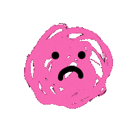 KagamiShinohara illustration pink face doodle Sticker