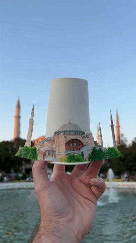 seyyahart giphyupload artwork istanbul landmark GIF