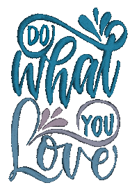 Sdesignworks love blue motivation passion Sticker