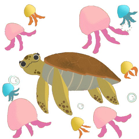 Sea Turtle Ocean Sticker by Anak Rimba Books