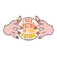 Voting Crystal Ball Sticker by Doodle by Meg