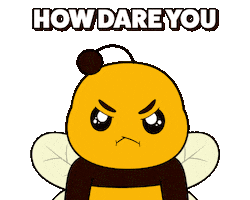 Angry Excuse Me Sticker by Plan Bee Studios