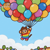 Flying On My Way GIF by Chimpers