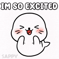 Happy So Excited GIF by Sappy Seals