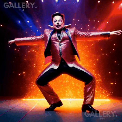Elon Musk Dance GIF by Gallery.fm