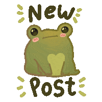 New Post Frog Sticker