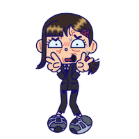 MathieuHains stress panic 2danimation chainsaw man Sticker