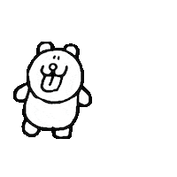 Sad Bear Sticker by 福留茜