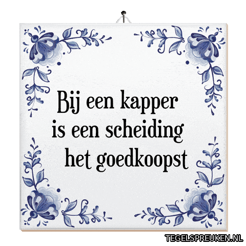 Look Kapper Sticker by Tegelspreuken.nl