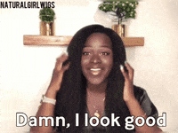 Naturalgirlwigs hair pretty salon hairstylist GIF
