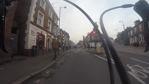 cyclist pedestrian GIF