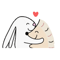 Chipsiland love friends hug bunny Sticker