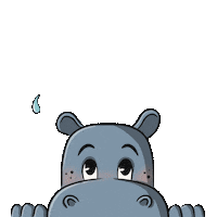 Hippo Sticker