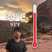 34 °C